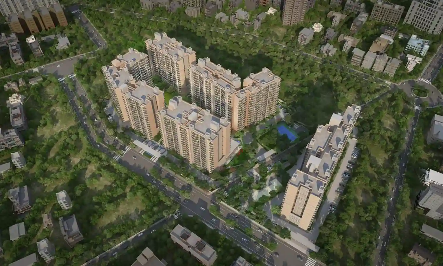 Aerial View of Jashn Elevate Complex